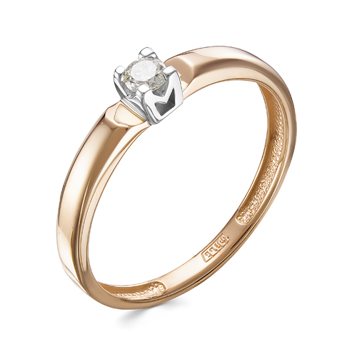 Кольцо, золото, бриллиант, 01-3372